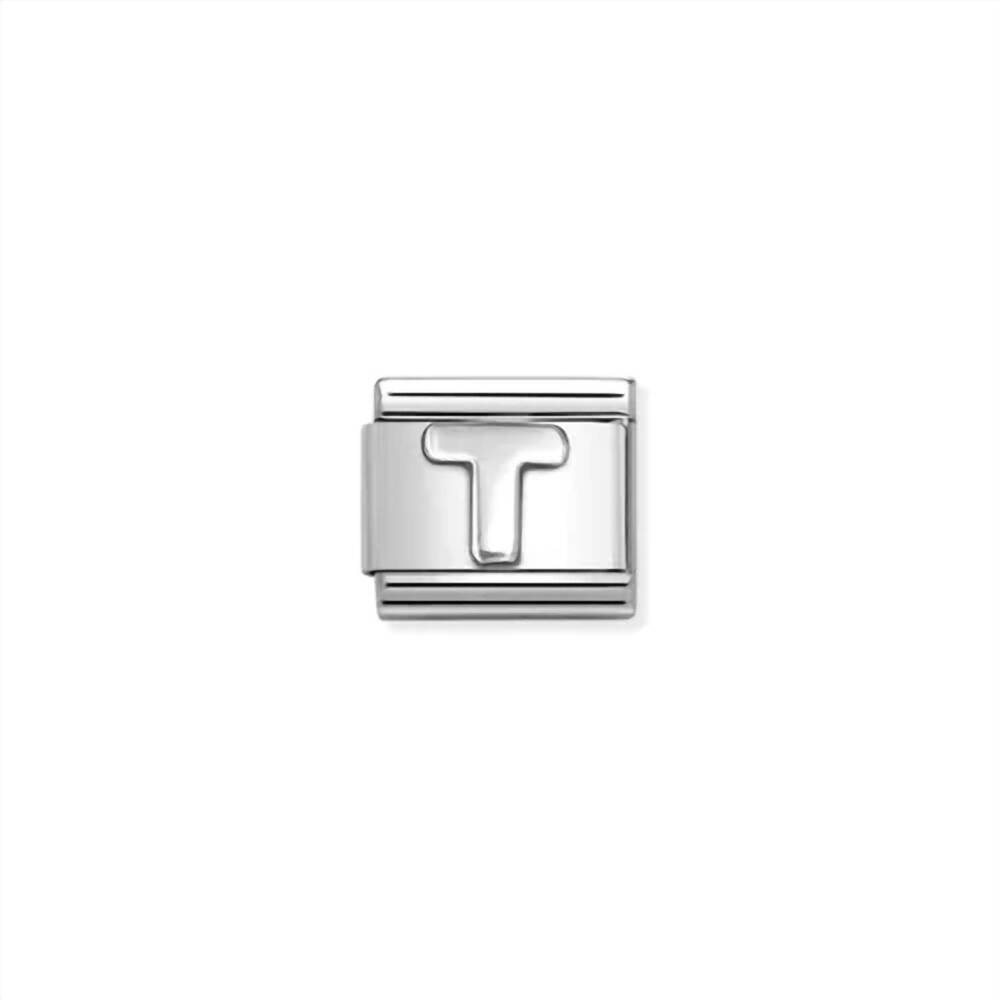 NEW NOMINATION unisex letters links bracelet in t silver